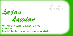 lajos laudon business card